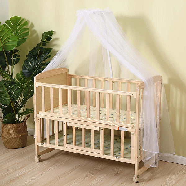 Multifunctional High-Quality Pine Wood Child Baby Kid Crib Cot-BZ-882