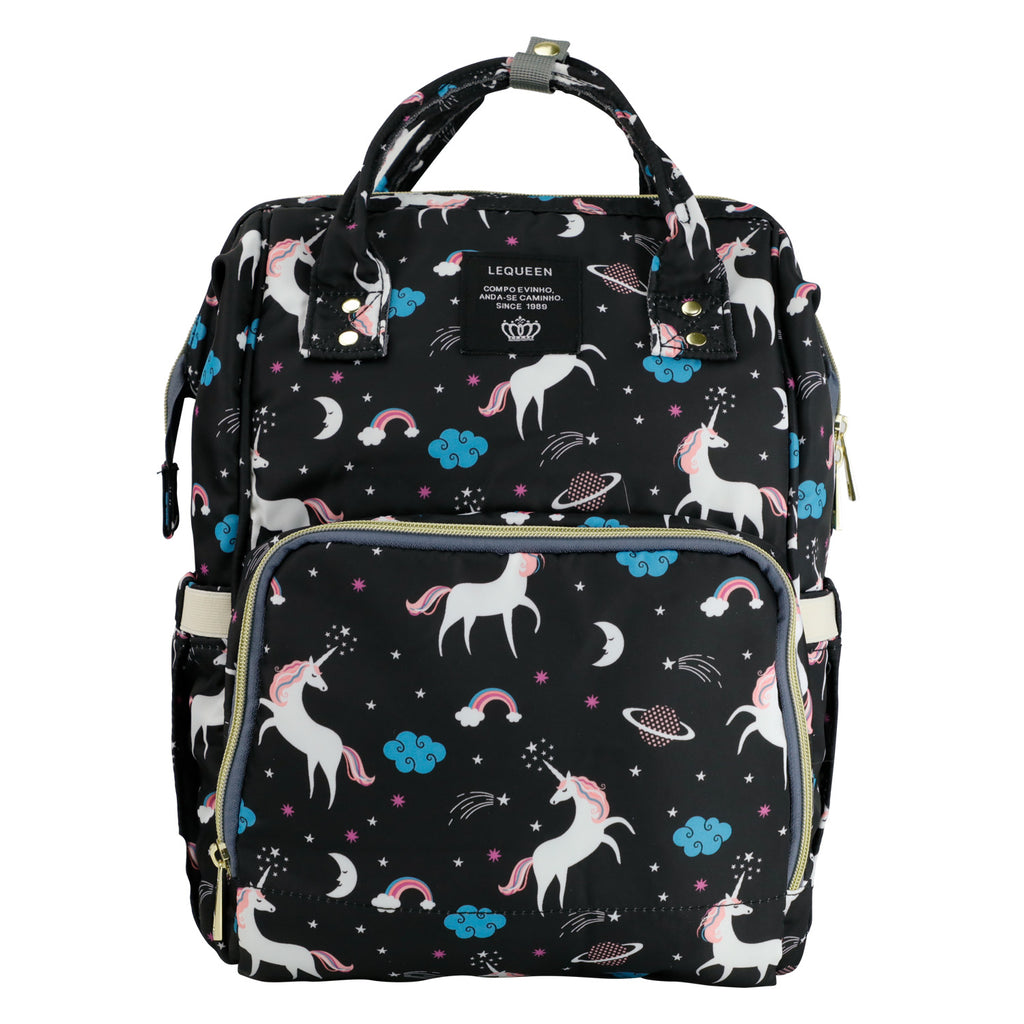 Baby Unicorn Diaper Bag Black-DB147