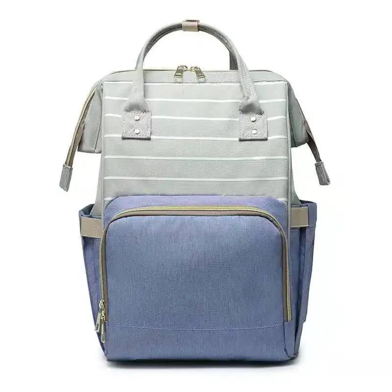 Baby Diaper Bag Blue & Grey-DB170