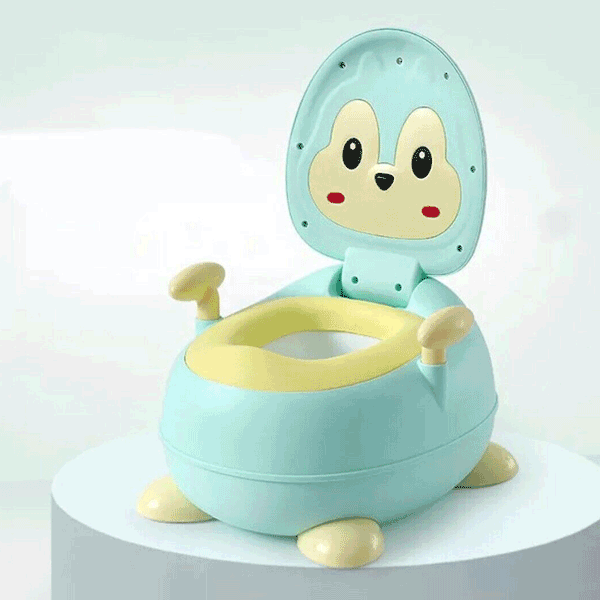 Fiber Big Size Potty Seat Green & White-BZ-P168