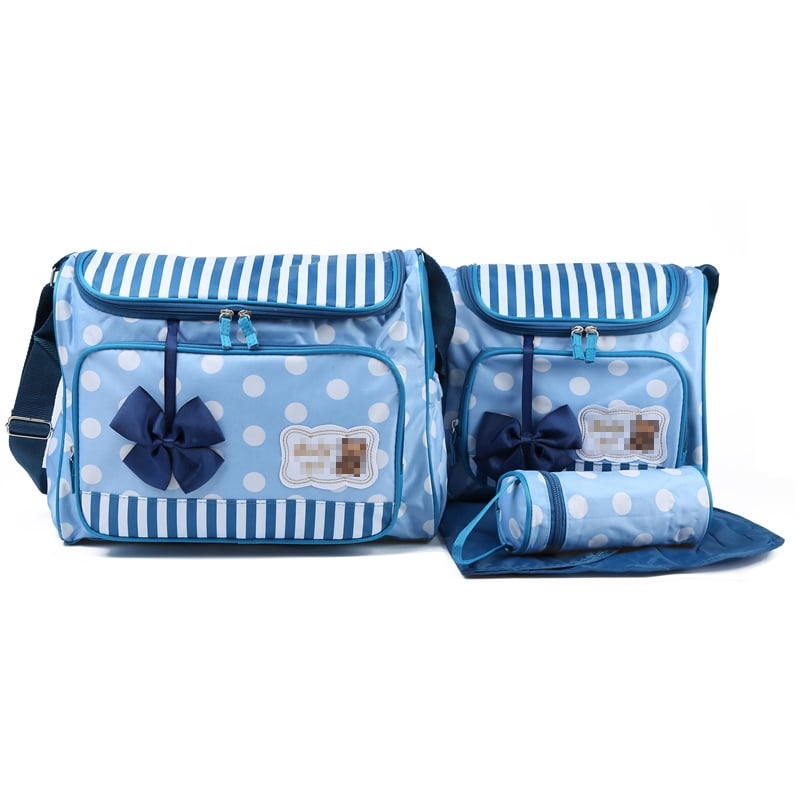 Polka Dot Diaper Bag Blue-DB127