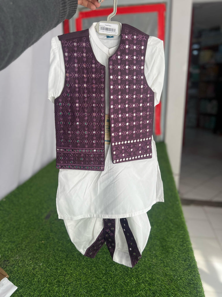 Dhoti + Kurta + Waistcoat 3 Pc 1-3 Years