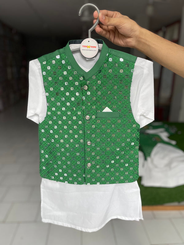 SK67-Kids 3 Pcs Azadi Suit