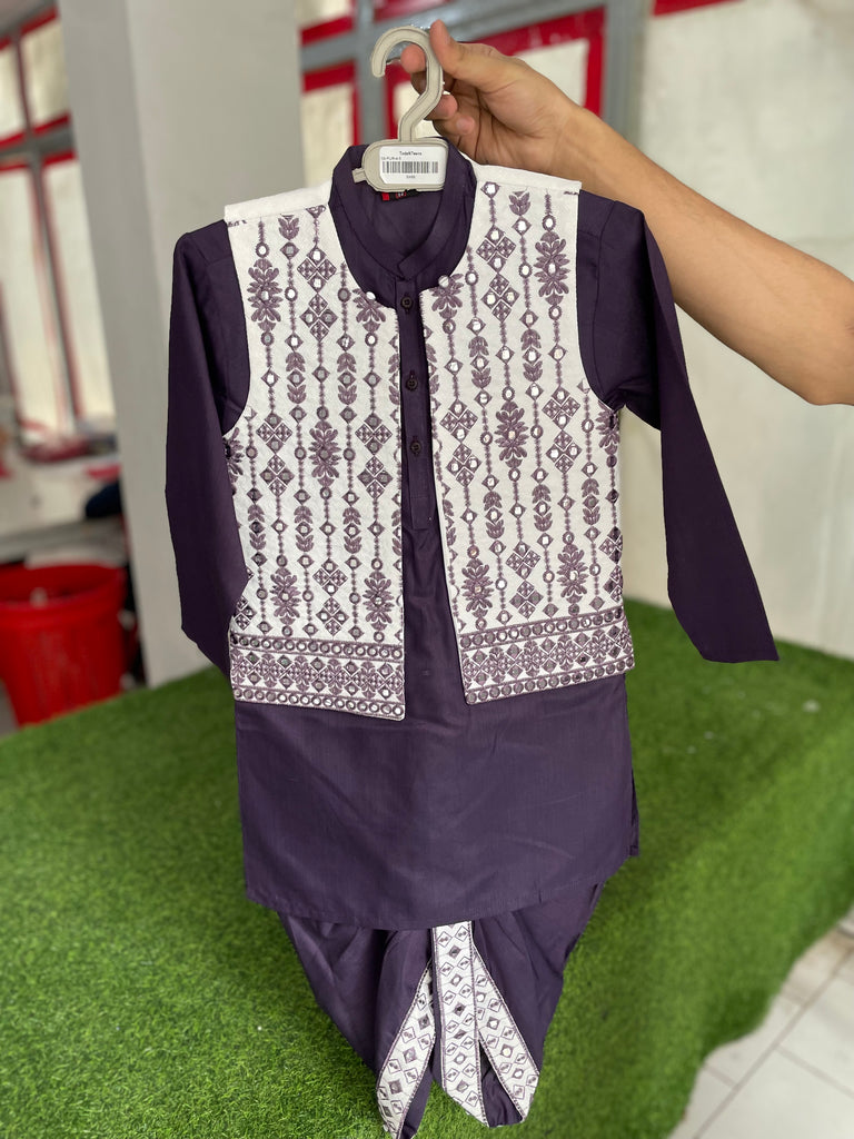 SK66-Dhoti Kamiz with Waistcoat