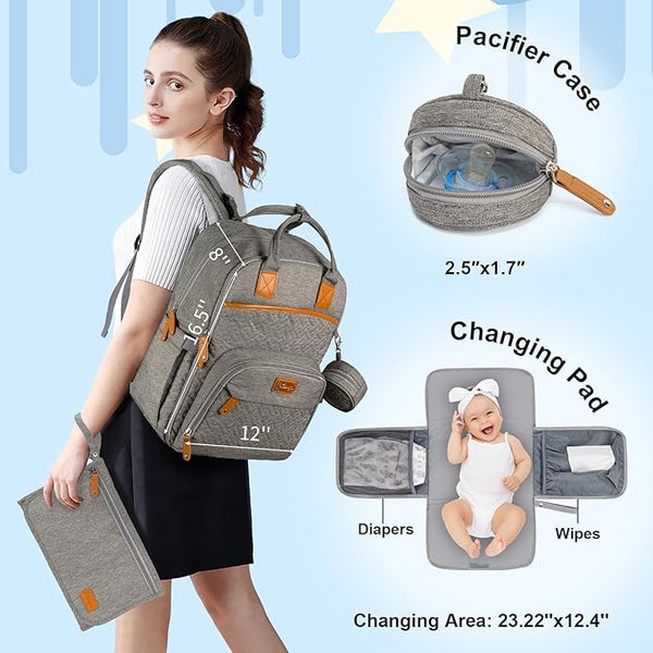 DB186-KABAQOO Baby Diaper Bag Backpack