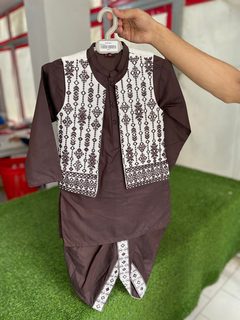 SK66-Dhoti Kamiz with Waistcoat