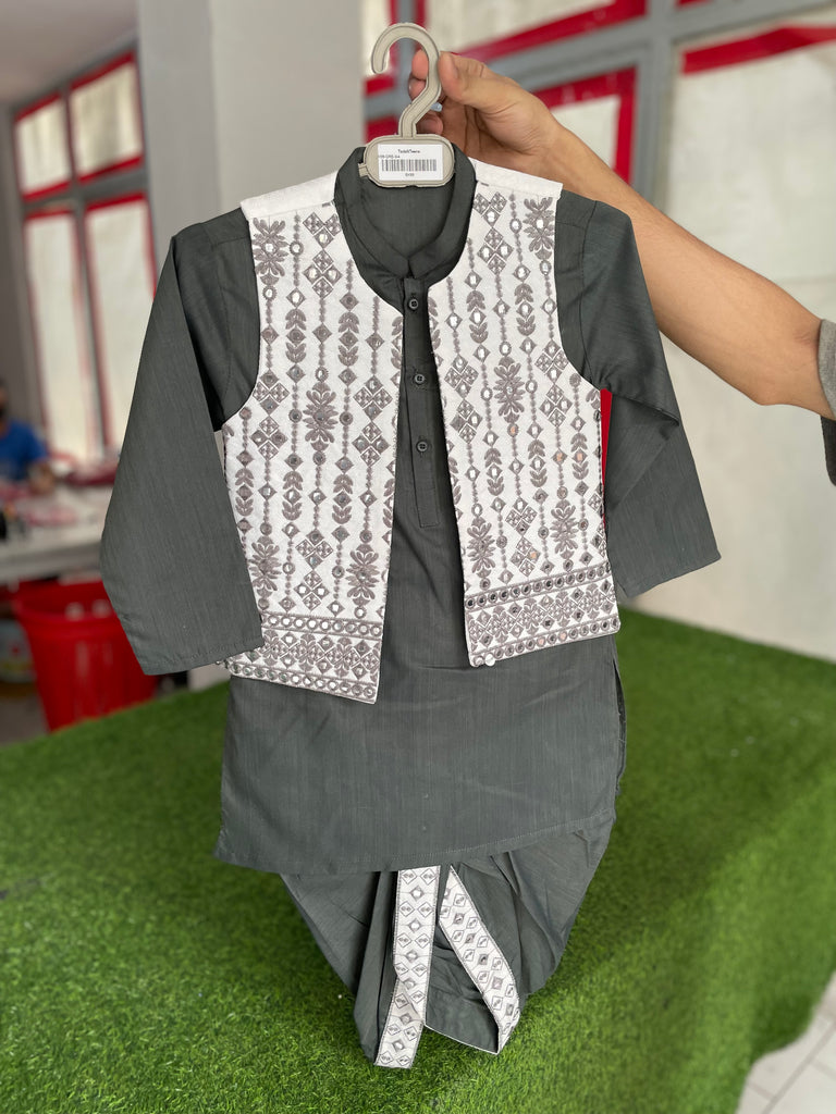 SK66-Dhoti Kamiz with Waistcoat