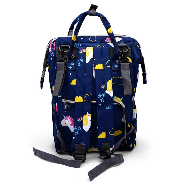 Baby Diaper Bag Unicorn & Clouds Navy Blue-DB155