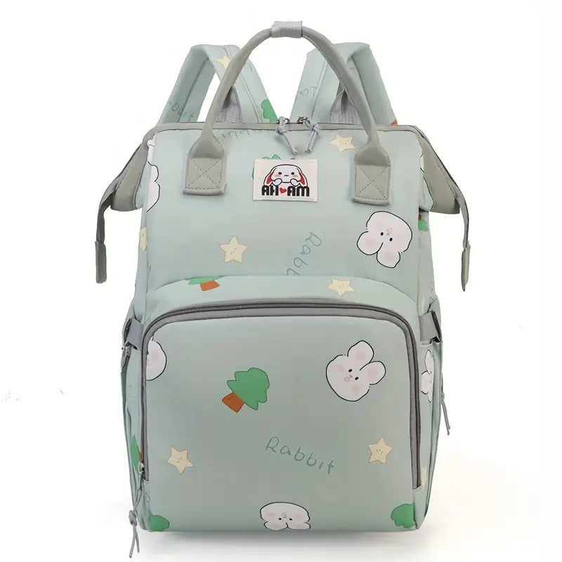 Baby Diaper Bag (Waterproof) Rabbit Green-DB196