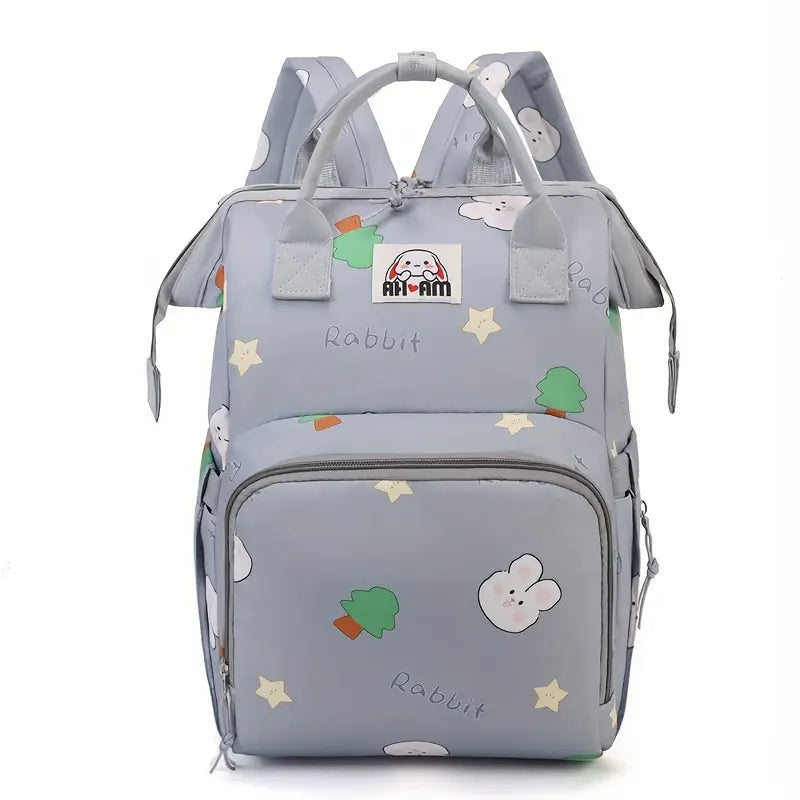 Baby Diaper Bag (Waterproof) Rabbit Grey-DB197