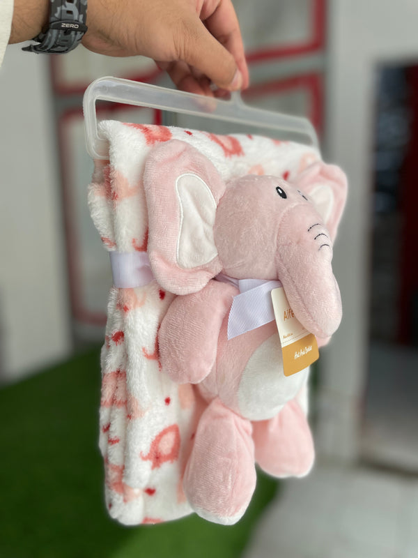 SHT287- Plush blanket with Stuff Toy