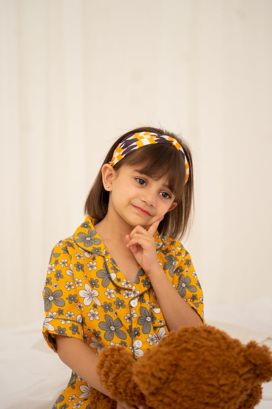 Yellow Florals Nightsuit