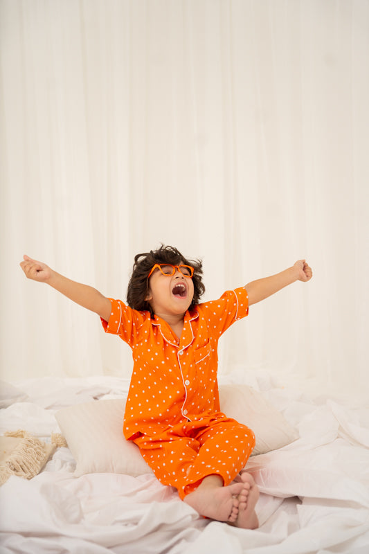 Orange Polka Nightsuit