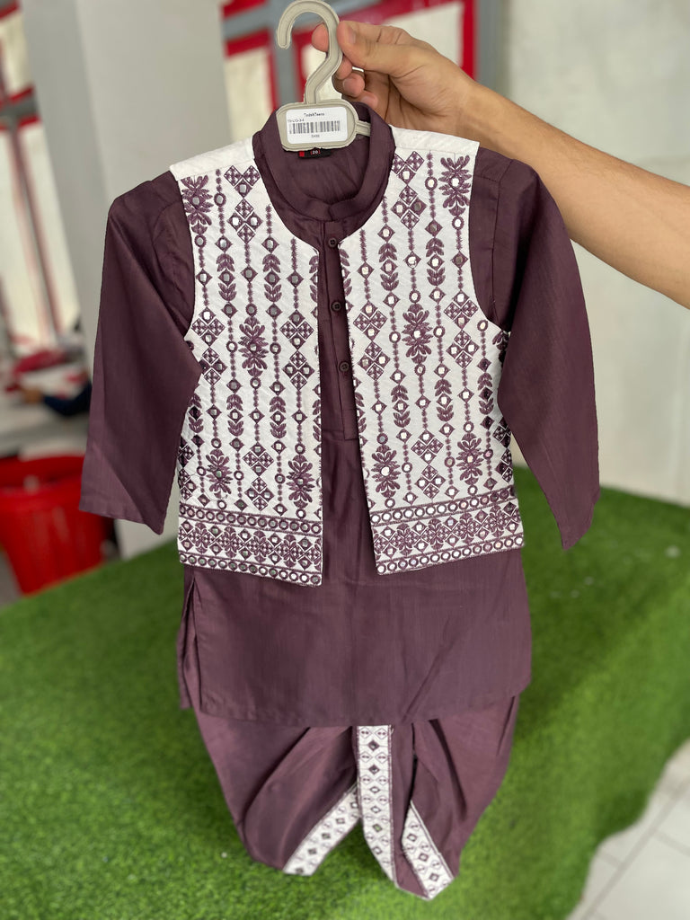 SK66-Dhoti Kamiz with Waistcoat