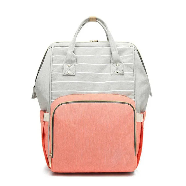 Mummy Bag (Pink Grey & White)-DB148