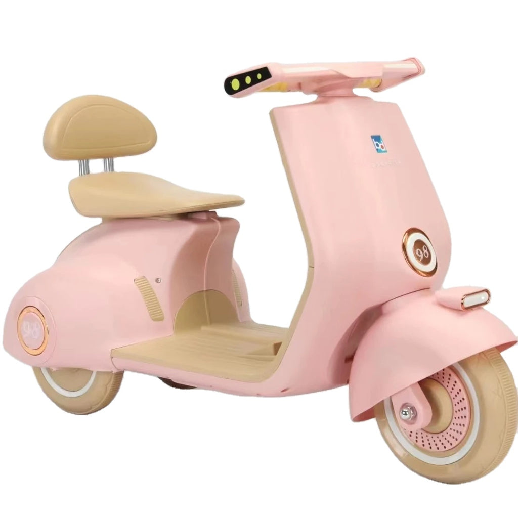 EU Standard Ride On Vespa Bike-Big Size-Pink-BZ-915