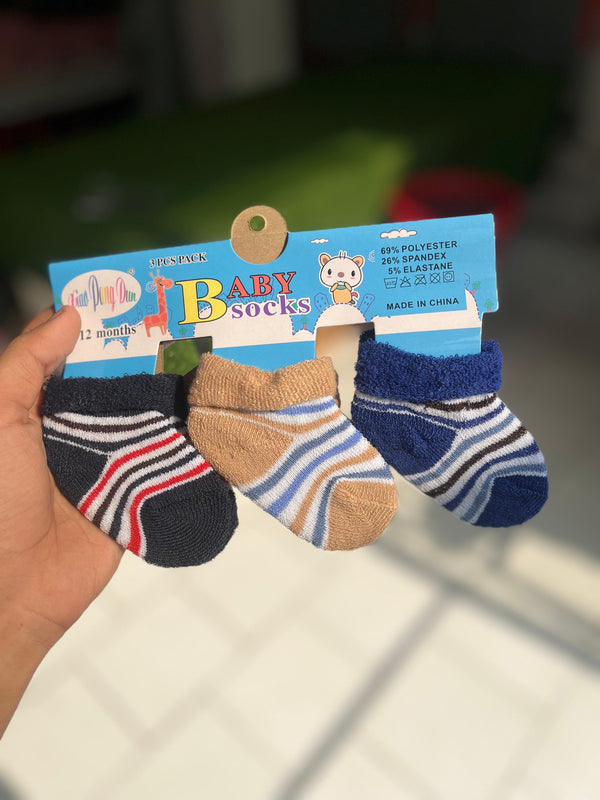 SH405-Pack of 3 Socks (0-12M)