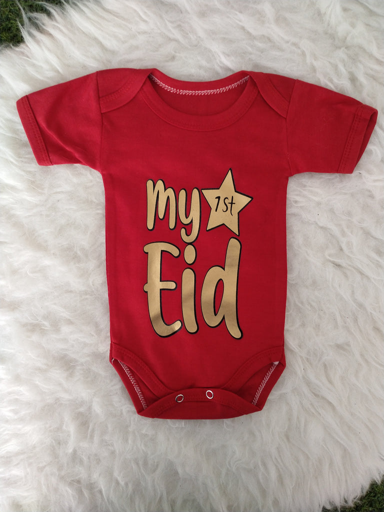 BD50-My First Eid -Bodysuit (0-12m)