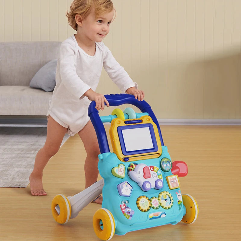 Huanger 2 in 1 Baby Walker with Drawing Board-Sit-to-Stand-BZ-0810-11