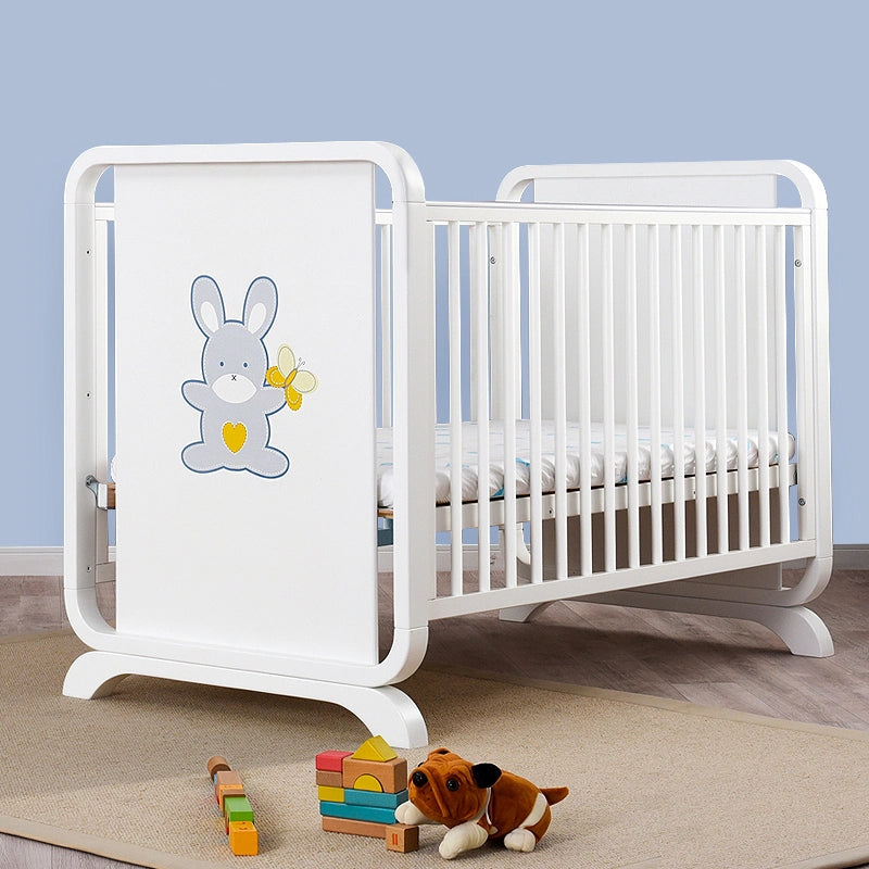 British Style Baby Crib-White-BZ-TM001