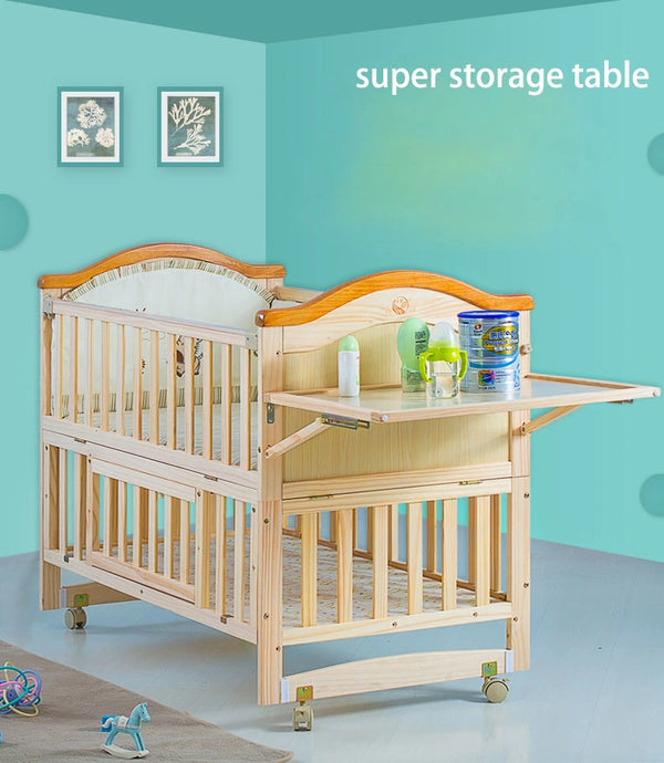 Luxury Multifunction Designer Adult Wooden Baby Crib-BZ-HX260