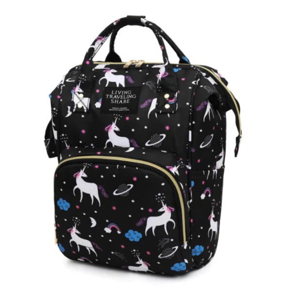 Baby Unicorn Diaper Bag Black-DB147