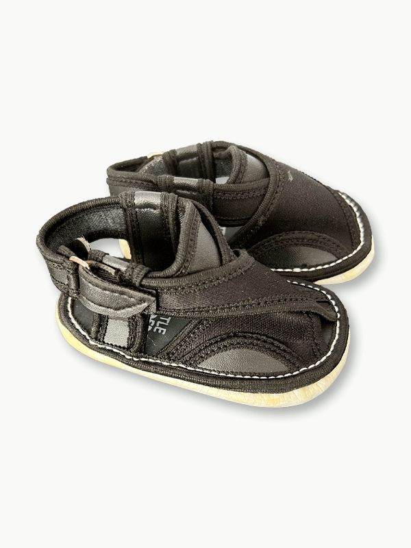 Fabric Black Peshawari Sandal (0-12M)