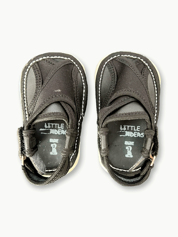 Fabric Black Peshawari Sandal (0-12M)