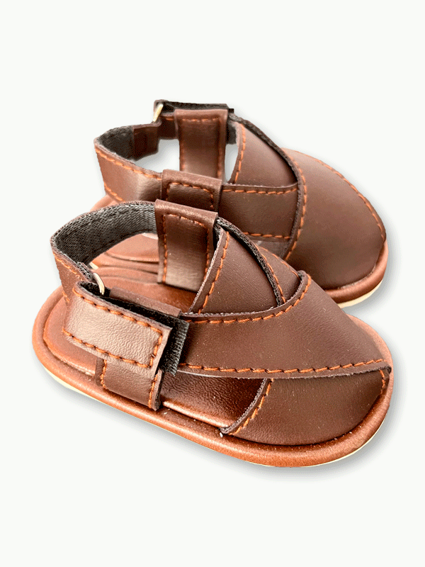 Chocolate Peshawari Sandal (0-12M)