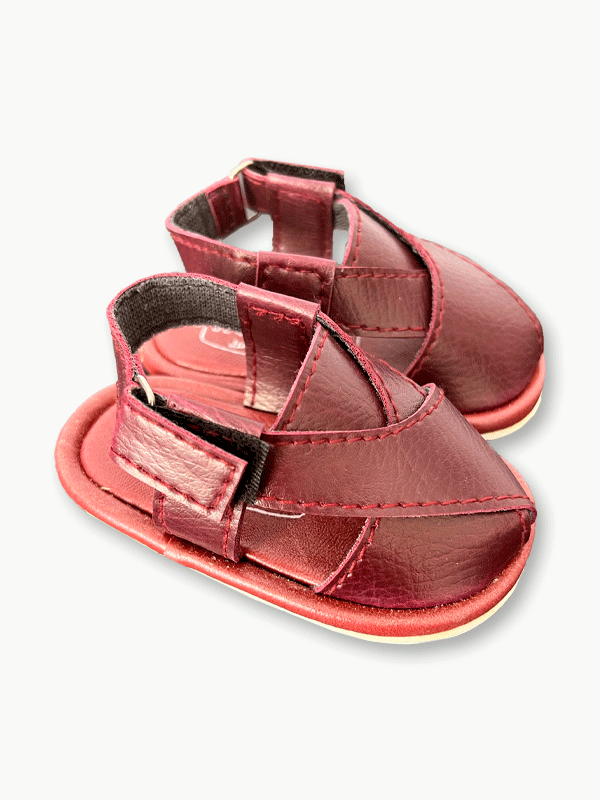 Maroon Peshawari Sandal (6-36 M)