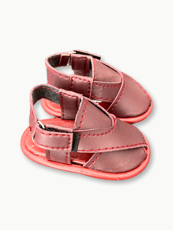 Maroon Peshawari Sandal (9-24M)