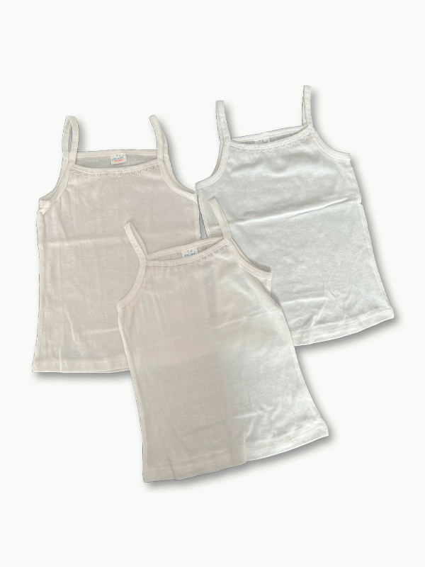 Pack of 3 Cotton Camisoles (12-24M)