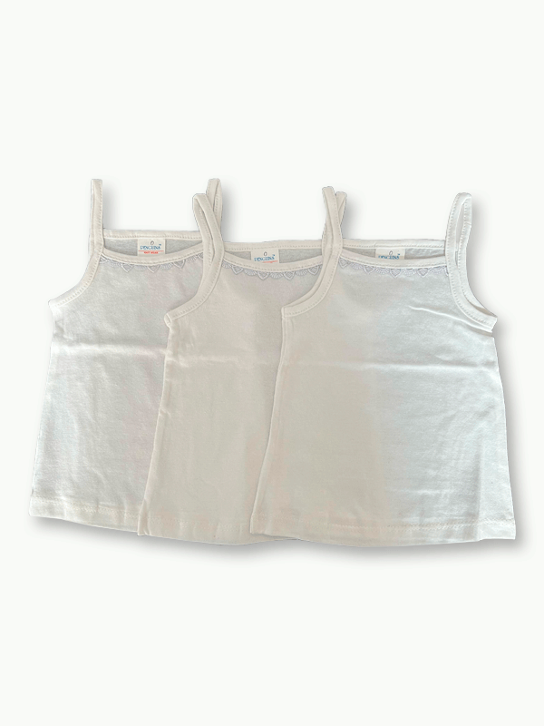 Pack of 3 Cotton Camisoles (0-12M)