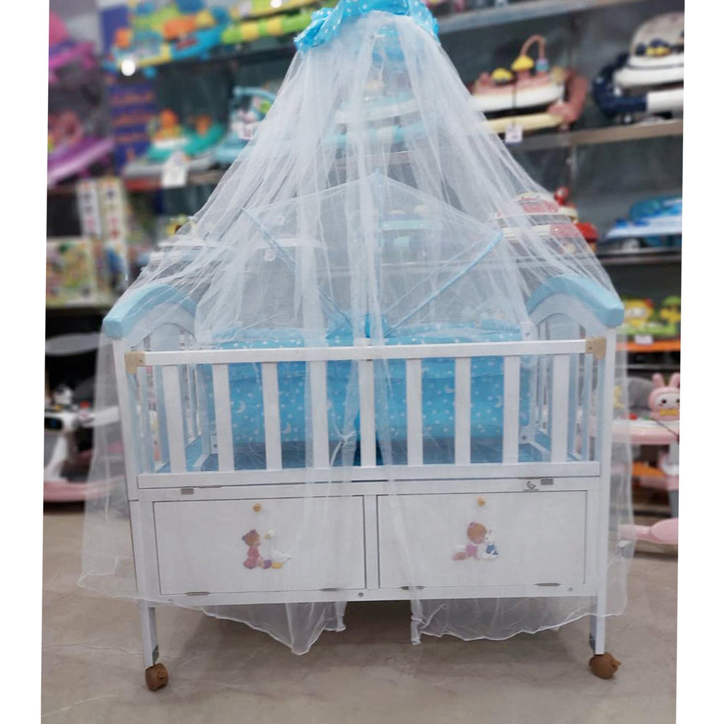 Baby Wooden Cot with swing White-BZ-8201