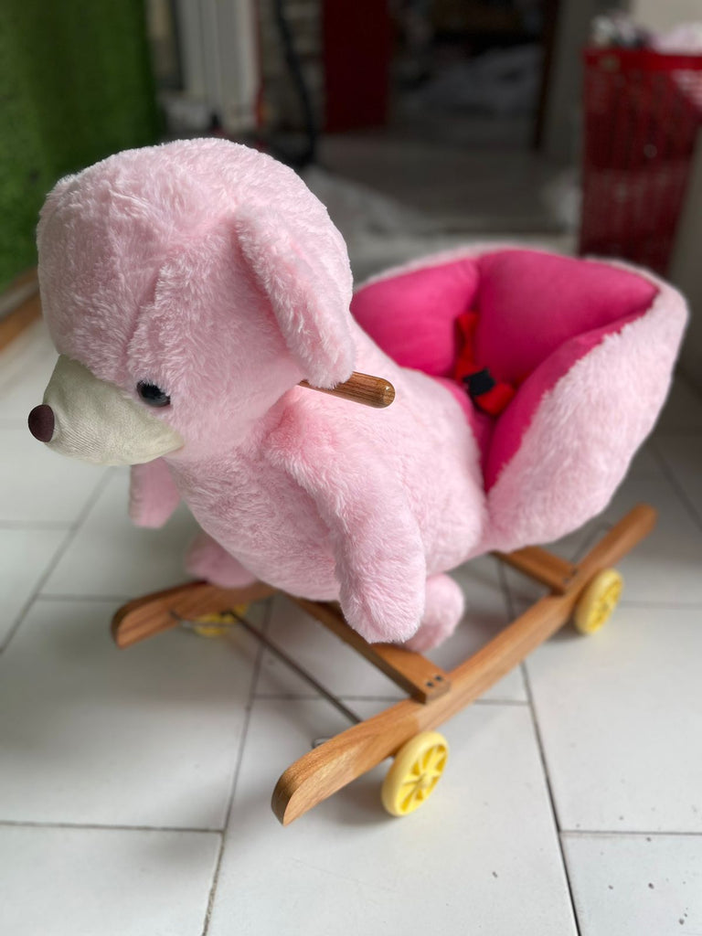 2in1 ride Rocker for Children Pink Bear-BZ