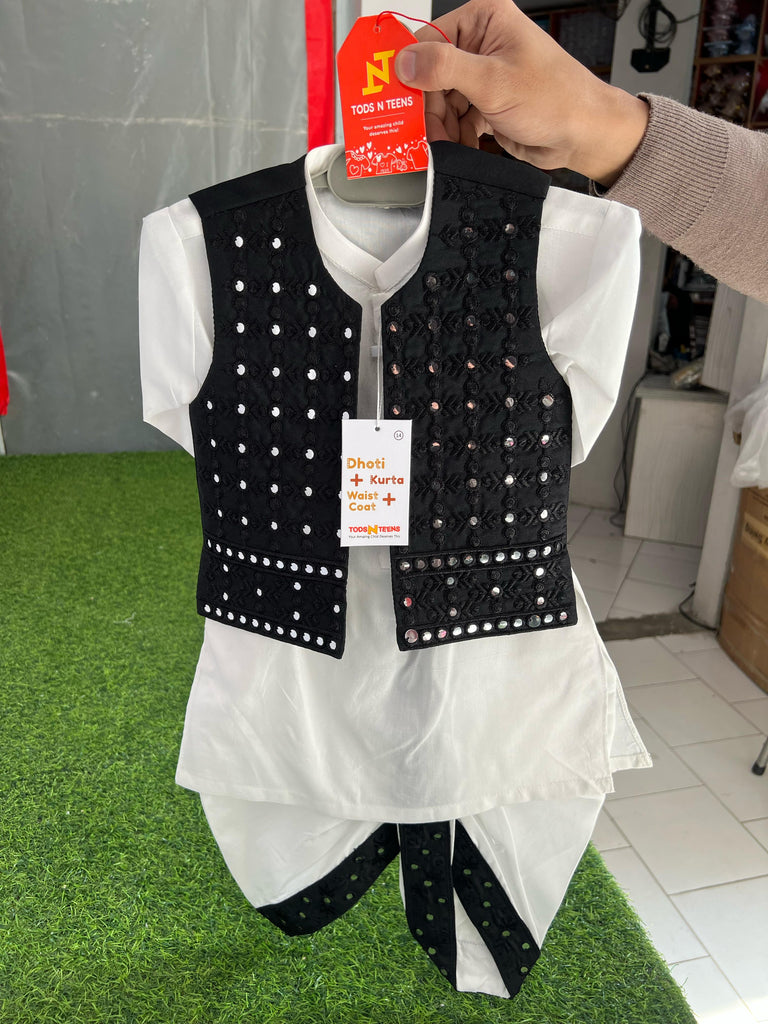 Dhoti + Kurta + Waistcoat 3 Pc 1-3 Years