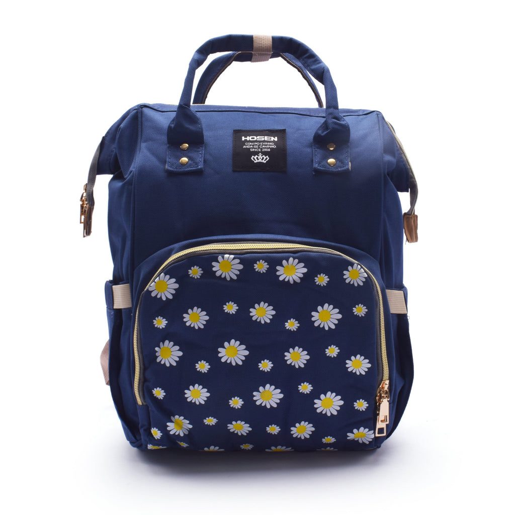 Baby Diaper Bag Flower Dark Blue-DB177