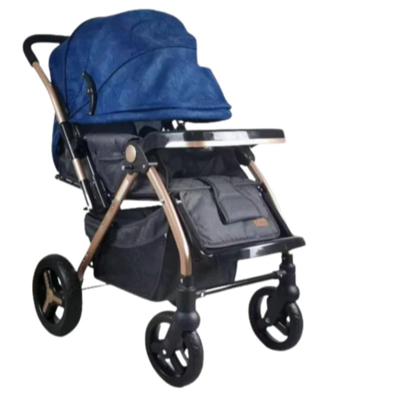 Newborn Rubber Tyres Foldable Stroller 9968