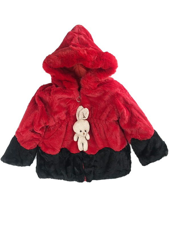 Baby Girl Red Fur Coat