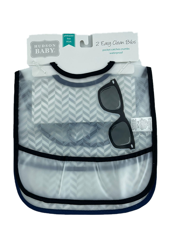 BB58-Pack of 2 Easy Clean Bibs