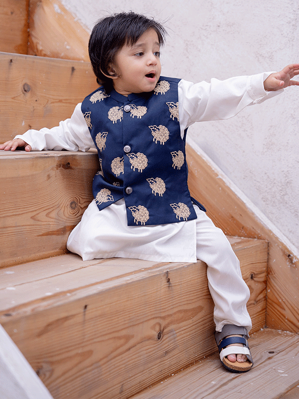 Blue Sheep 3 Piece Eastern Dress  (6-36M)