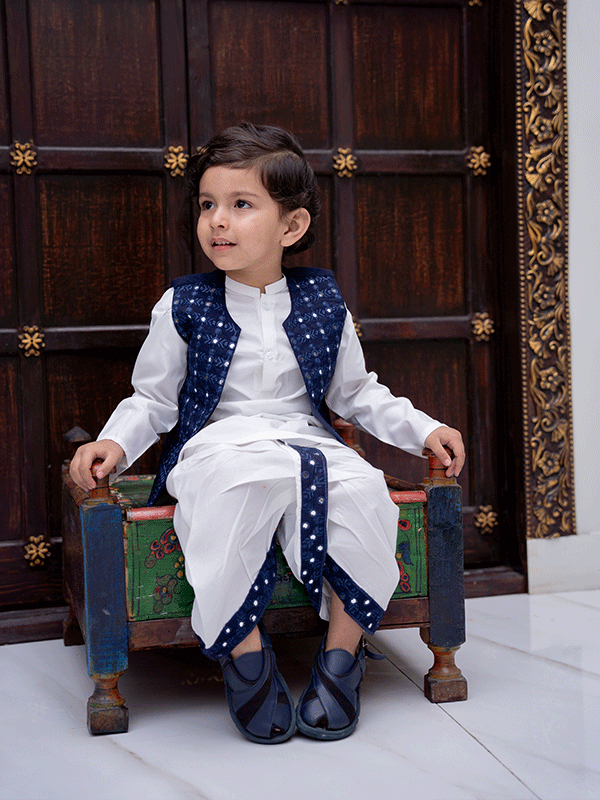 Dhoti + Kurta + Waistcoat 3 Pc 1-3 Years