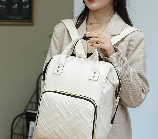 Mommy Shoulder Diaper Bag White-DB124