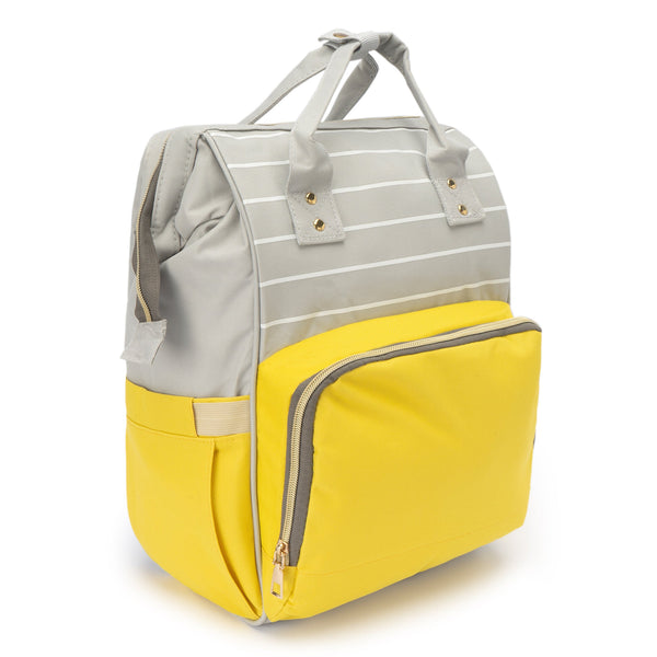 Baby Diaper Bag Yellow & Grey-DB166
