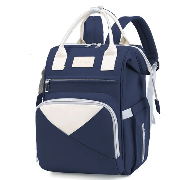 Baby Diaper Backpack DarkBlue & White-DB149