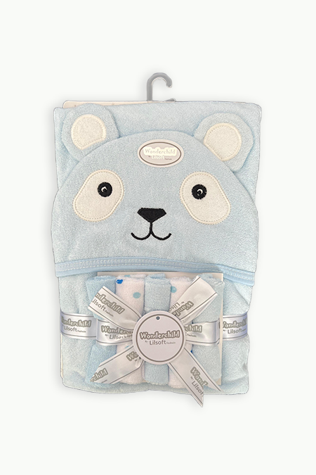 SHT400-Blue Bear Towel Set