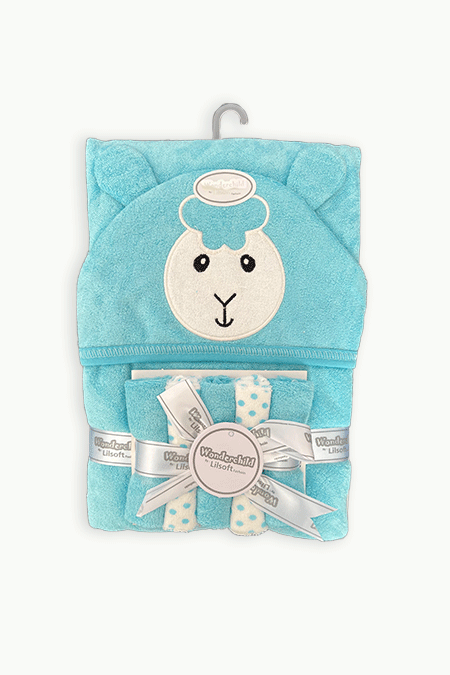 Blue Sheep Towel Set