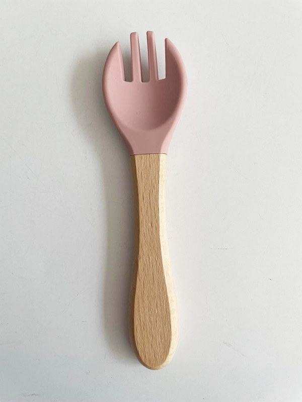 Silicone Wooden Fork