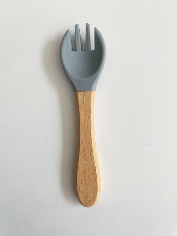 Silicone Wooden Fork